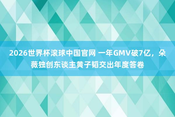 2026世界杯滚球中国官网 一年GMV破7亿，朵薇独创东谈主黄子韬交出年度答卷