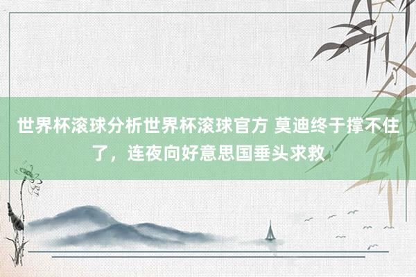 世界杯滚球分析世界杯滚球官方 莫迪终于撑不住了，连夜向好意思国垂头求救