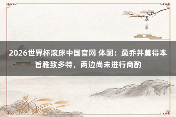 2026世界杯滚球中国官网 体图：桑乔并莫得本旨雅致多特，两边尚未进行商酌